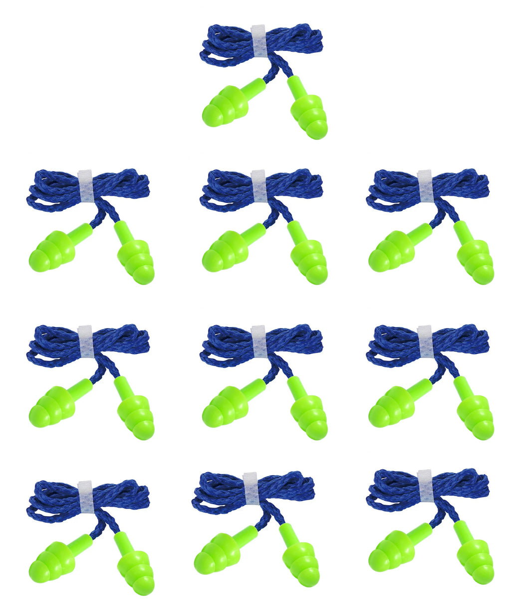 Rekx® Herbruikbare Oordoppen met koord - Gehoorbescherming -  Muziek - Slapen - Klussen - Herriestoppers - Earplugs - Gehoorbescherming - Groen