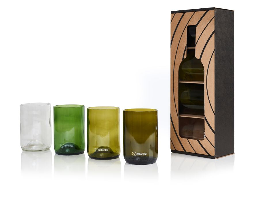 Rebottled Glazen - 4-pack - mix