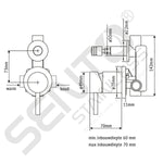 RVS INBOUW BAD DOUCHESET MENGKRAAN SB1142