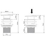 RVS POP-UP AFVOERSTOP SP101 OVERFLOW