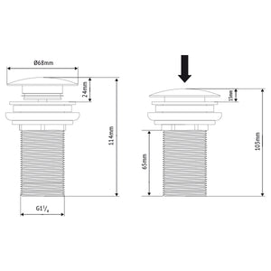 Sento RVS Clickwaste Zonder Overflow