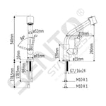 Sento RVS Keukenkraan SK124 Uittrekbaar & Handdouche