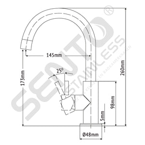 Sento RVS Wastafelkraan SW110