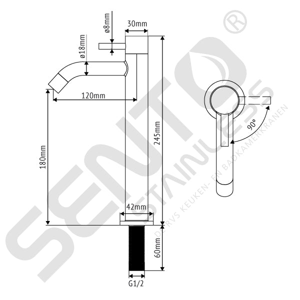 Sento RVS Fonteinkraan ST102