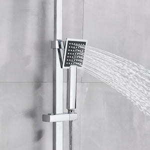 Waterval badthermostaat met doucheset 22cm chroom