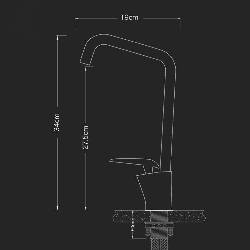 Modern Design Keukenkraan Chroom-Zwart