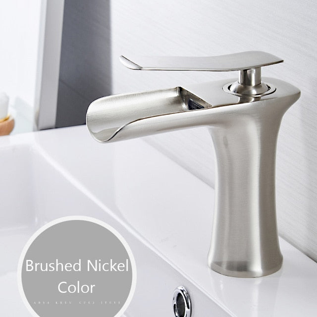 Wan Waterval Multicolor Wastafelkraan nickel