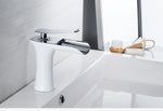 Waterval Wastafelkraan wit chroom