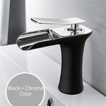 Wan Waterval Multicolor Wastafelkraan zwart chroom