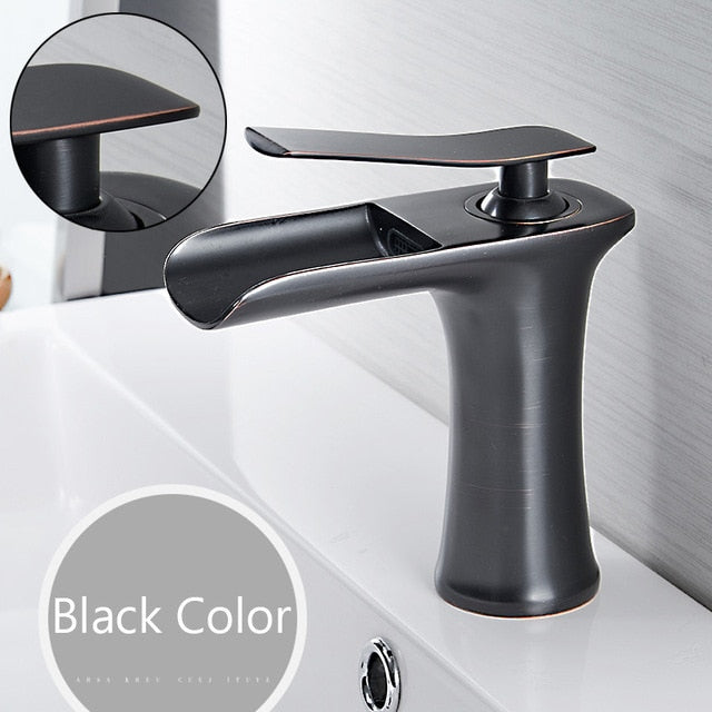Wan Waterval Multicolor Wastafelkraan zwart