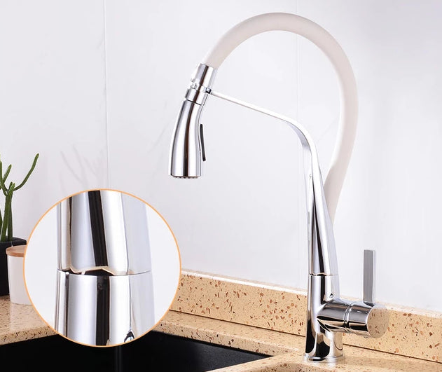 Pull-out | Pull-down keukenkraan wit