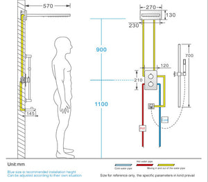 Complete Inbouw Waterval Doucheset